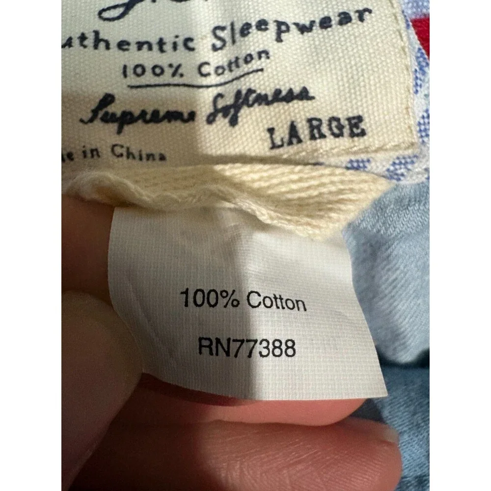 J.Crew Mens Pajama Pants Large Blue Cotton Dog Print Authentic Sleepwear L